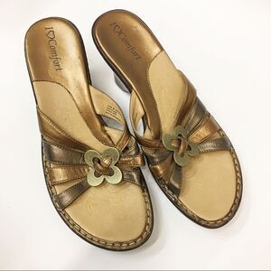 I Love Comfort Bronze Metallic Sandals